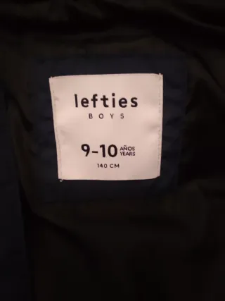 Chaqueta acolchada Lefties niño azul