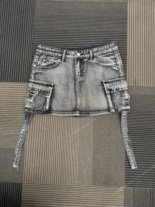 Falda tejana cargo gris