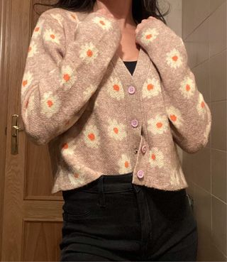 Cárdigan flores S