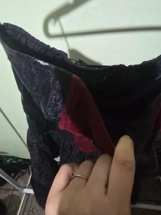 Vestido Gótico Negro/Rojo Talla L