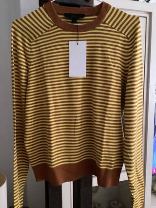 Jersey ZARA rayas amarillo y marrón Talla M