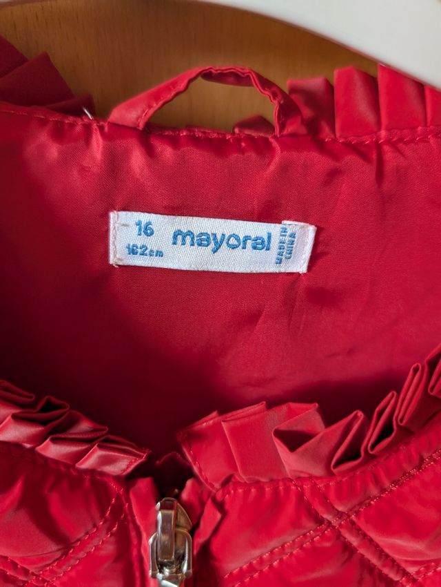 Chaqueta Mayoral Roja Acolchada .talla 16