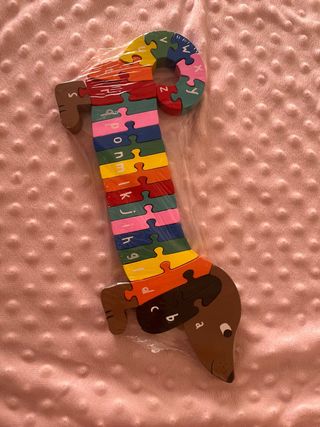 Puzzle Perro Salchicha Abecedario