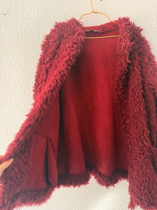 Chaqueta pelo granate/roja