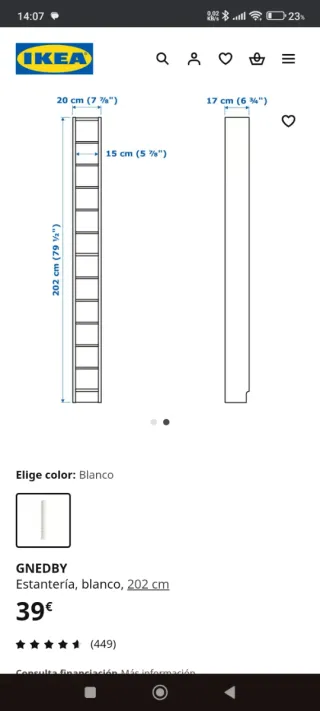 Estantería Billy Ikea CD Negra