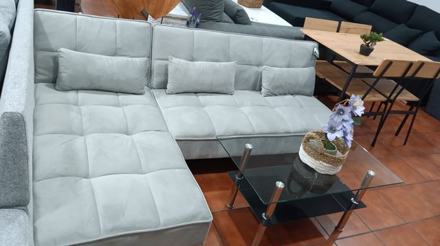 Sofá Cama Chaise Longue 200cm Gris