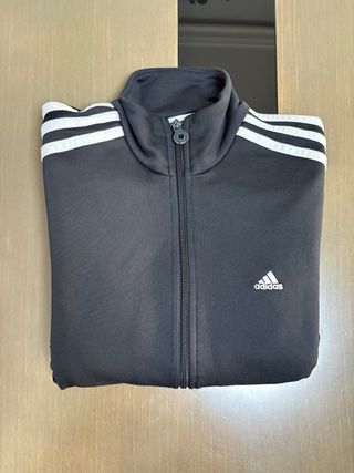 Chaqueta Adidas negra clásica 3 bandas talla L