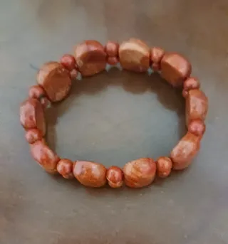 Pulsera elástica de coral natural