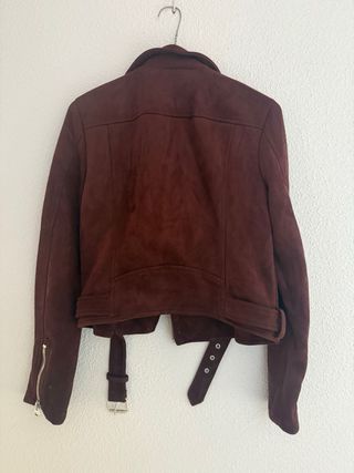 Cazadora Biker Morada Mujer