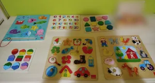 Lote Puzzles Madera Infantiles.