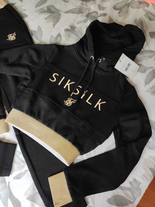 Conjunto SikSilk mujer negro y dorado