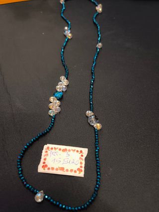 Collana Artigianale N3 Blu Argento