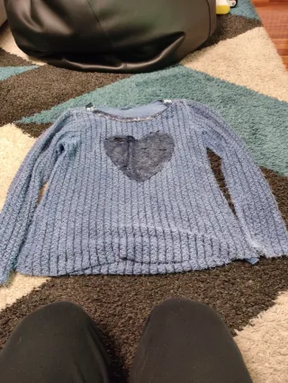 Jersey mujer corazón brillante talla M