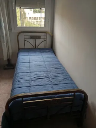 Cabecero y piecero latón cama 90cm