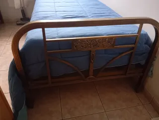 Cabecero y piecero latón cama 90cm