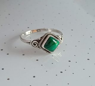 Anillo Plata de ley 925 - Malaquita