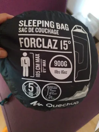 Saco de dormir Quechua Forclaz 15°