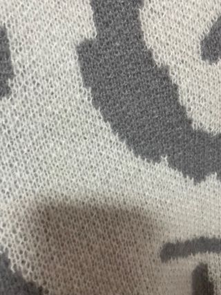 Jersey hombre S blanco y gris abstracto
