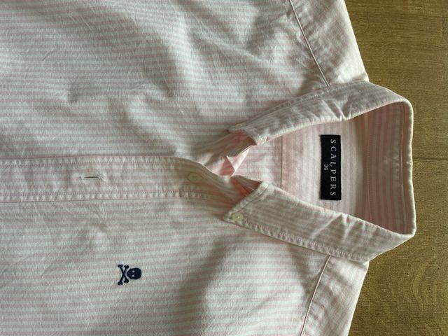 Camisa Scalpers Rayas Rosas y blancas Talla M 38