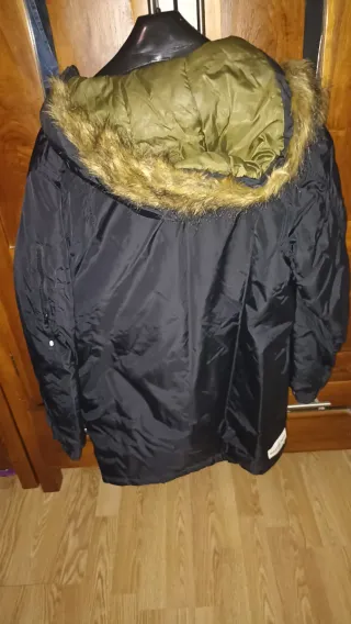 Parka Ecko Unltd Talla S Unisex Negra Verde Oliva