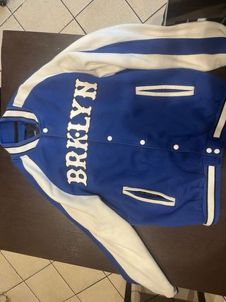 Giubbotto Bershka BRKLYN Blu/Bianco