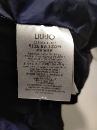 Piumino Liu Jo bambina 8 anni blu