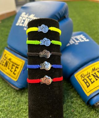 Pulseras Acero Guantes Boxeo