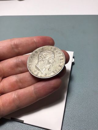 Moneda 5 Liras Vittorio Emanuele II 1870