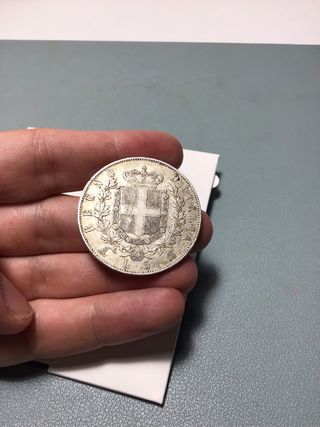 Moneda 5 Liras Vittorio Emanuele II 1870