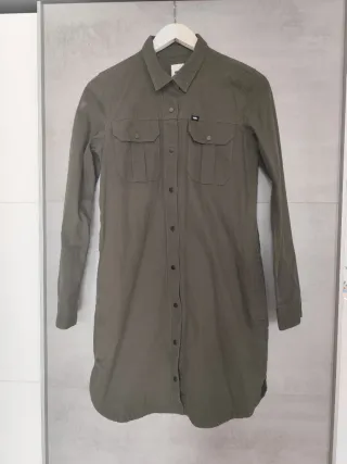 Vestido camisero Vans verde militar Talla S