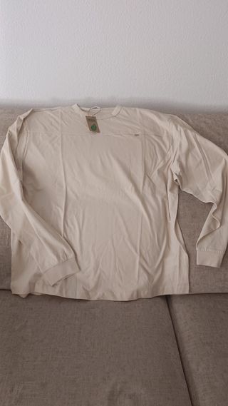 Camiseta manga larga beige
