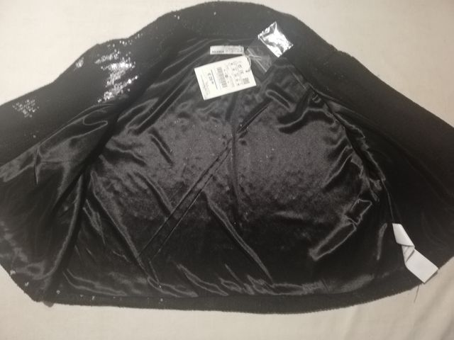 Giacca corta paillettes nera Pull&Bear