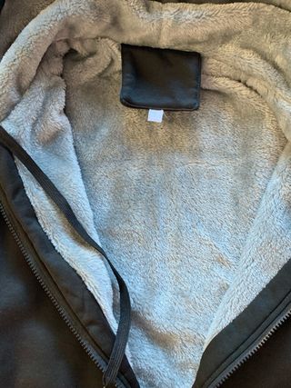 Sudadera Polar NASA Cremallera Gris Negra