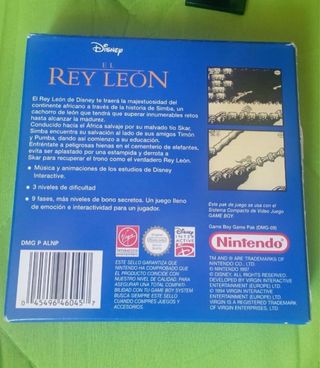 El Rey León Game Boy PAL España