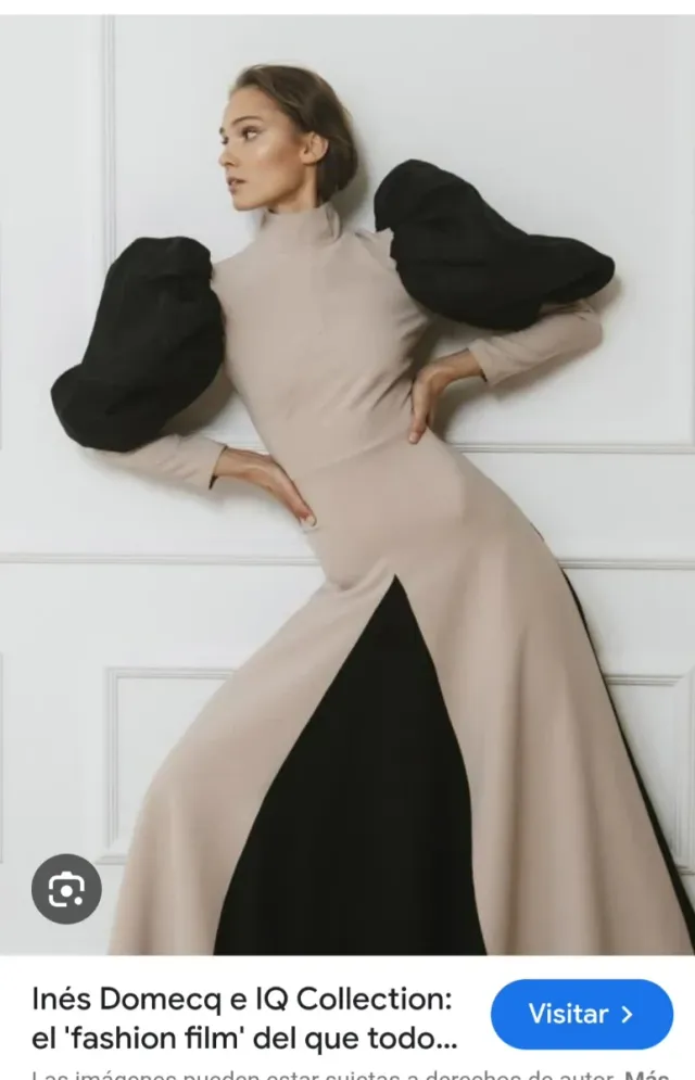 Vestido IQ Beige y Negro Talla M Nuevo