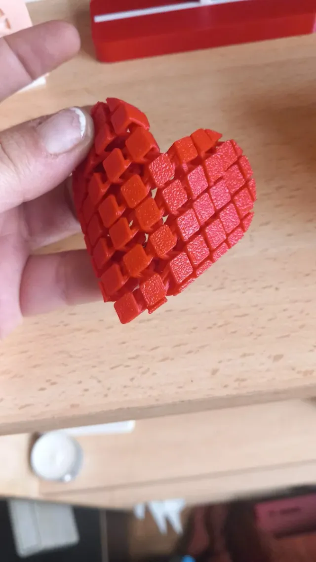 Figura Corazón Antiestrés 3D