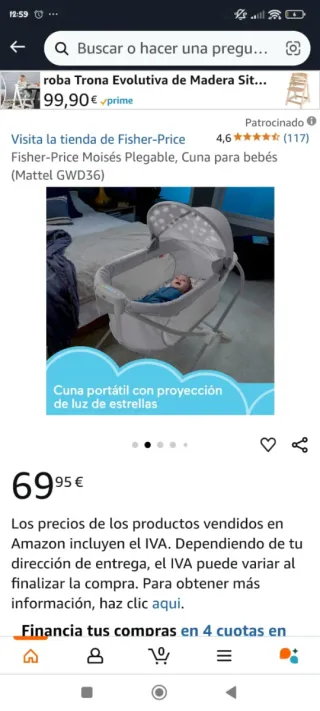 Mini cuna portátil Fisher-Price