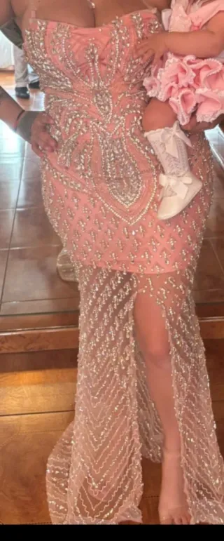 Vestido de fiesta con pedrería