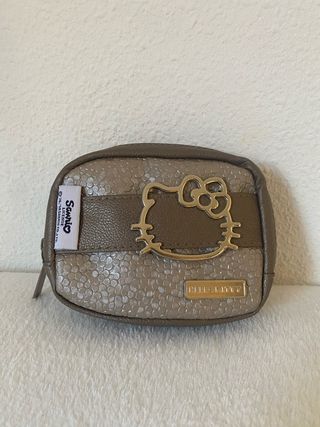 Monedero Hello Kitty Gris y Dorado