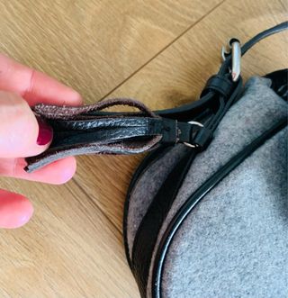 Bolso Pedro del Hierro piel y lana gris