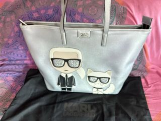 Bolso Tote Karl Lagerfeld Plata