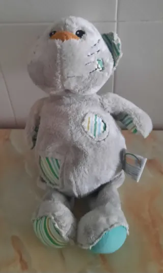 Peluche Oso Gris con Parches