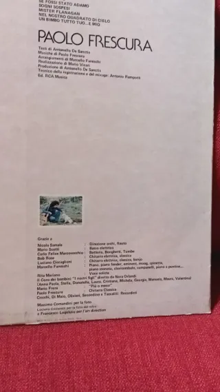 Paolo Frescura ‎– Tu Cielo, Tu Poesia 33 giri