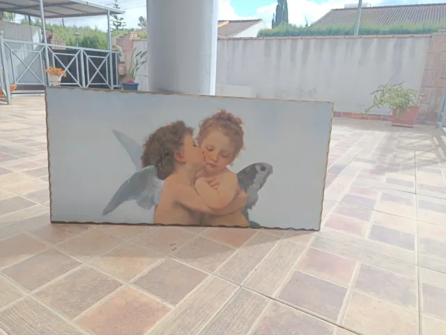 Cuadro de madera con ángeles