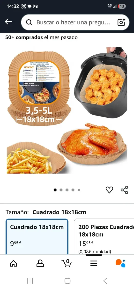 Papel para Freidora de Aire HONYAO