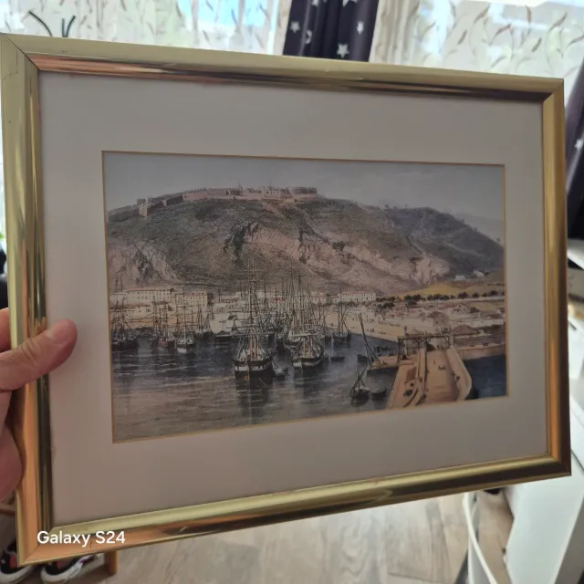 Pintura Navios Portuários 42x33cm