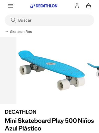 Mini skate azul tipo Penny para niños