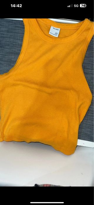 Top tirantes naranja Bershka Talla M