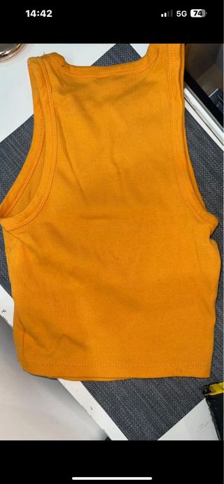 Top tirantes naranja Bershka Talla M