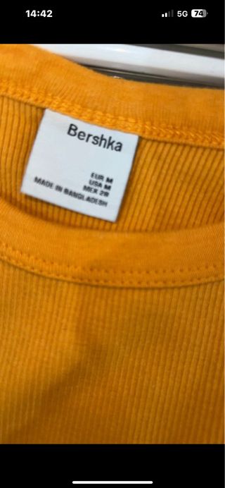 Top tirantes naranja Bershka Talla M